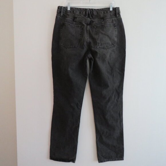 GOOD AMERICAN Good 90's Icon High Waisted Loose Ripped Jeans Black267 - Size 32 - Picture 10 of 14